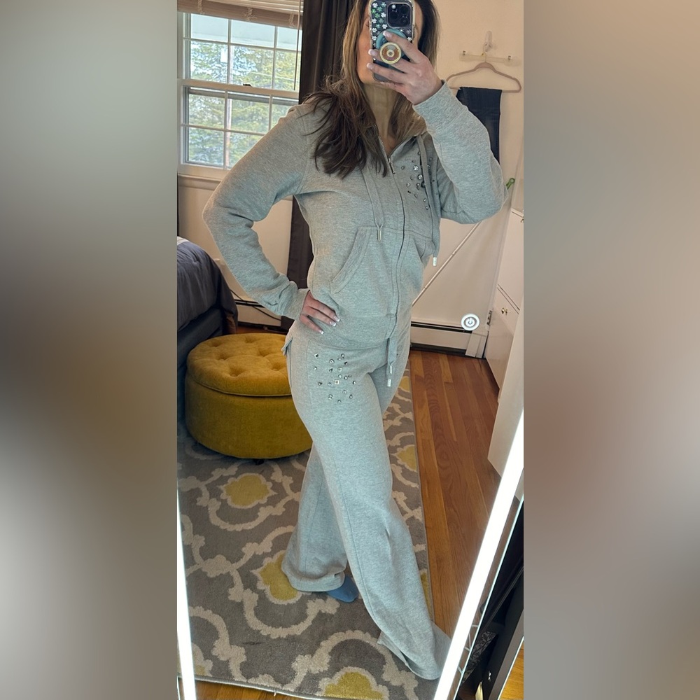 Y2k Juicy Couture Matching Tracksuit gray